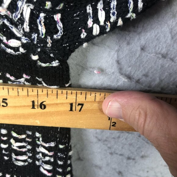 Zara Sweater Dress Womens Medium Black Knit Pockets 3/4 Sleeve ART 2142/049/330 - Picture 3 of 16